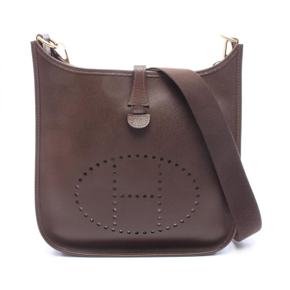 Hermes Evelyne 1 PM Chocolat Shoulder Bag/Handbag, Veau Epsom Leather, Women'...